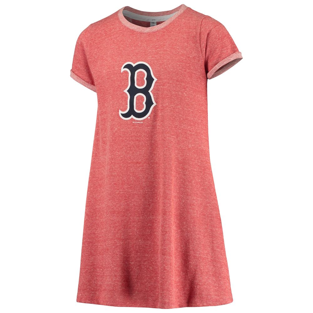 Girls Youth Soft As A Grape Heathered Red Boston Sox Melange Dress Size: Extra Large