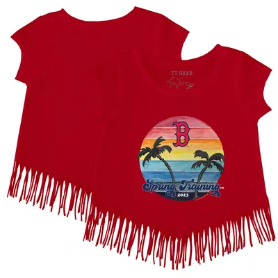 Infant Tiny Turnip Red Boston Sox Girl Teddy T-Shirt