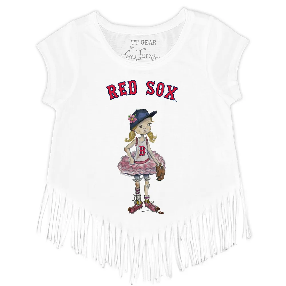 Youth Tiny Turnip White Boston Red Sox Girl Teddy T-Shirt Size: Medium