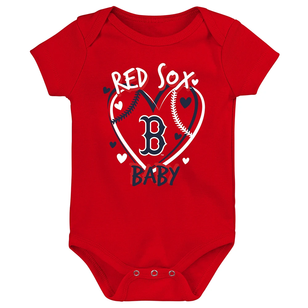 Infant Boston Red Sox Slide Home Three-Pack Bodysuit Set