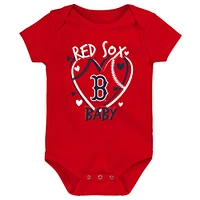 Infant Boston Red Sox Slide Home Three-Pack Bodysuit Set