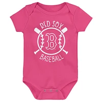 Infant Boston Red Sox Slide Home Three-Pack Bodysuit Set