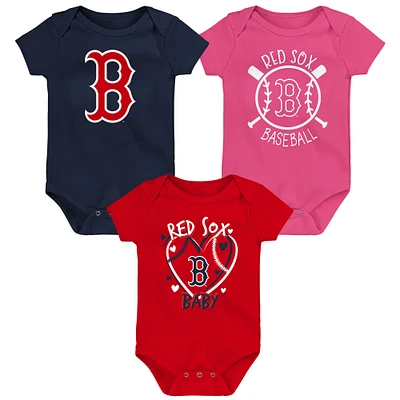 Infant Boston Red Sox Slide Home Three-Pack Bodysuit Set
