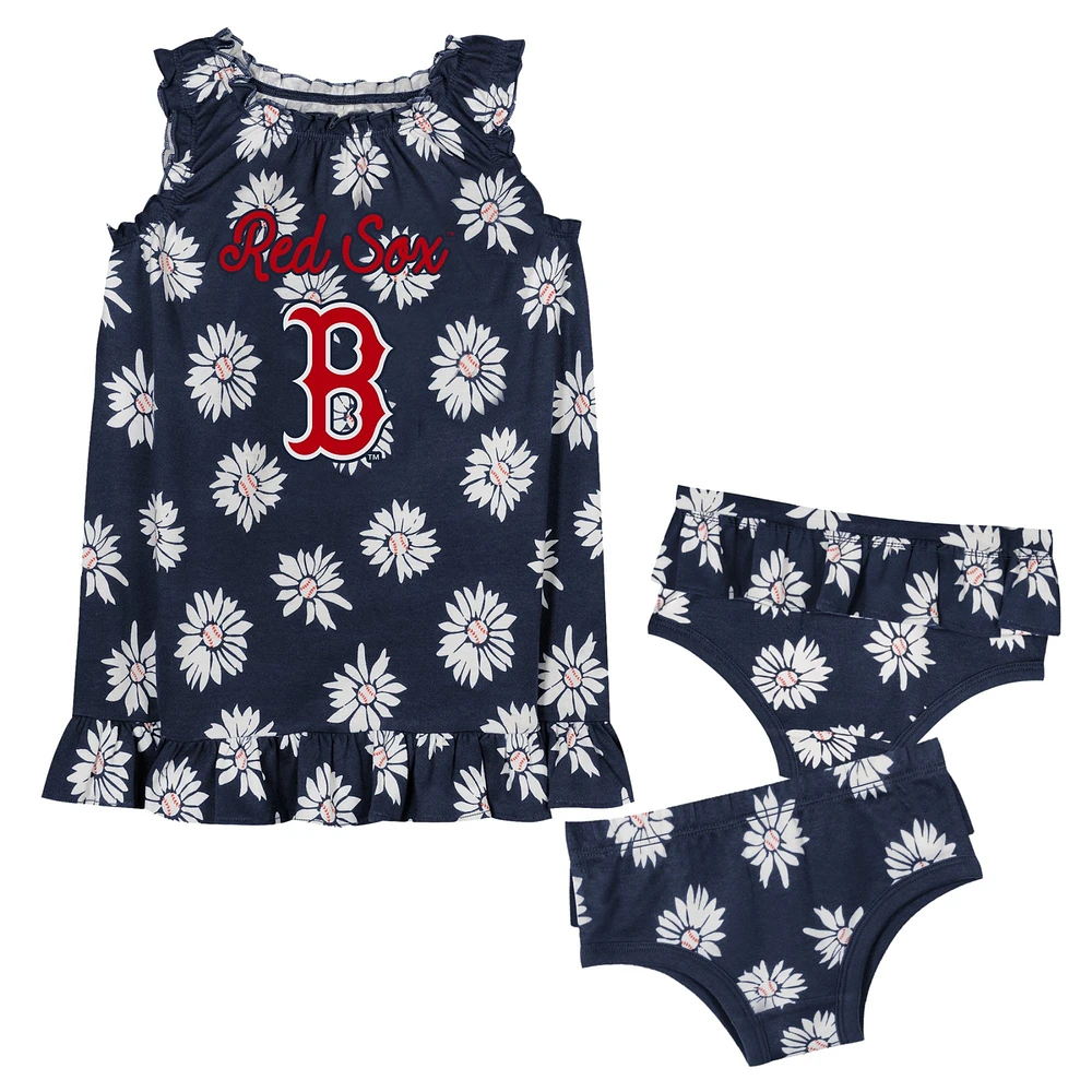 Infant Fanatics Navy Boston Red Sox Hop Skip Diaper Cover Set