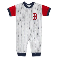 Pull à bouton-pression blanc avec logo des Red Sox de Boston Fanatics pour bébé