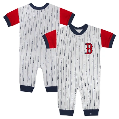 Pull à bouton-pression blanc avec logo des Red Sox de Boston Fanatics pour bébé