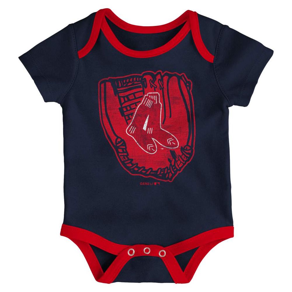 Newborn & Infant Navy/Red New England Patriots Too Much Love Two