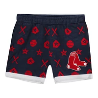 Ensemble de couvre-couches 2 pièces pour bébé Boston Red Sox On Deck bleu marine