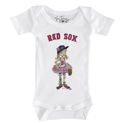 Boston Red Sox Tiny Turnip Infant Baseball Babes Bodysuit - White