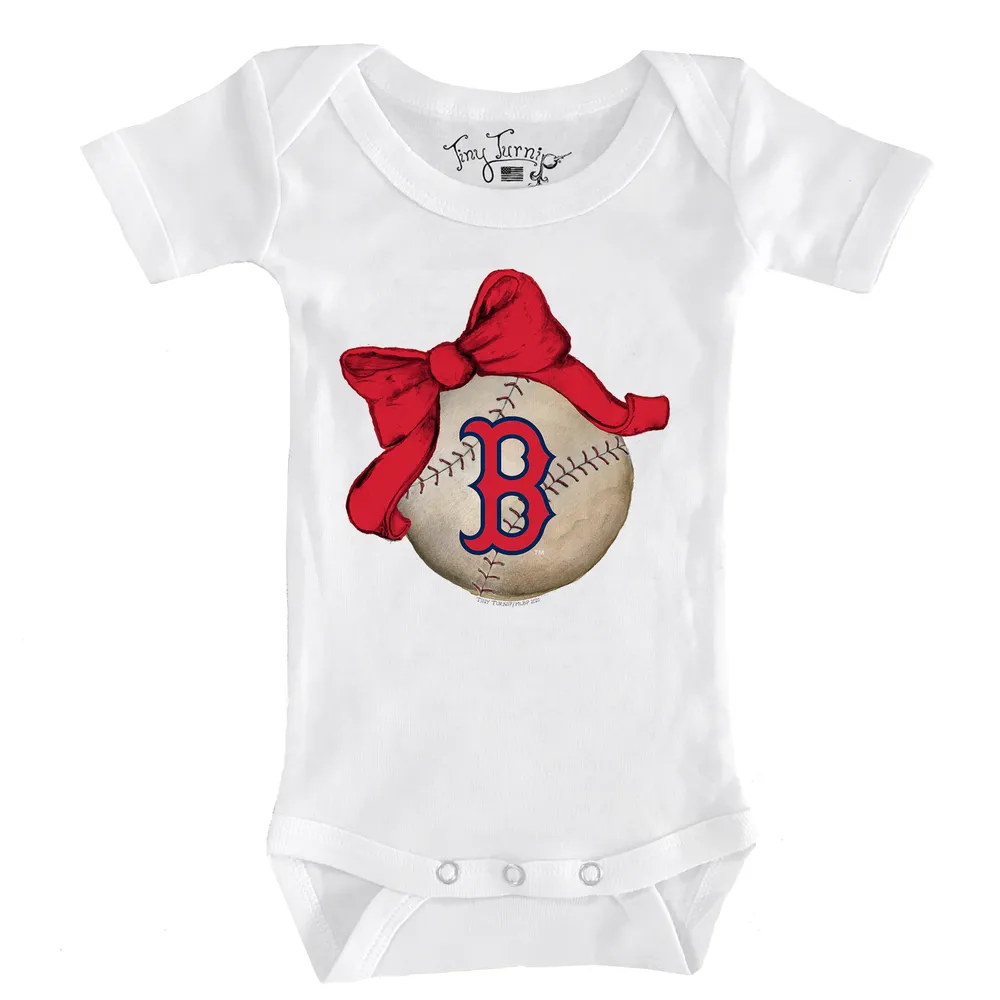 Lids Boston Red Sox Tiny Turnip Infant Baseball Bow Bodysuit - White