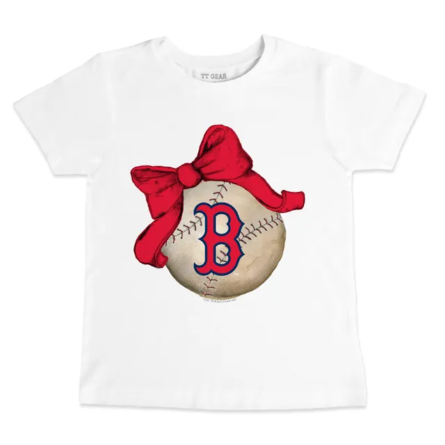 Youth Tiny Turnip White Boston Red Sox Baseball Tear T-Shirt Size: Large