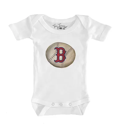 Boston Red Sox Tiny Turnip Infant Stitched Baseball Bodysuit - White