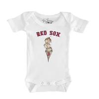 Infant Boston Red Sox Tiny Turnip White Triple Scoop Bodysuit