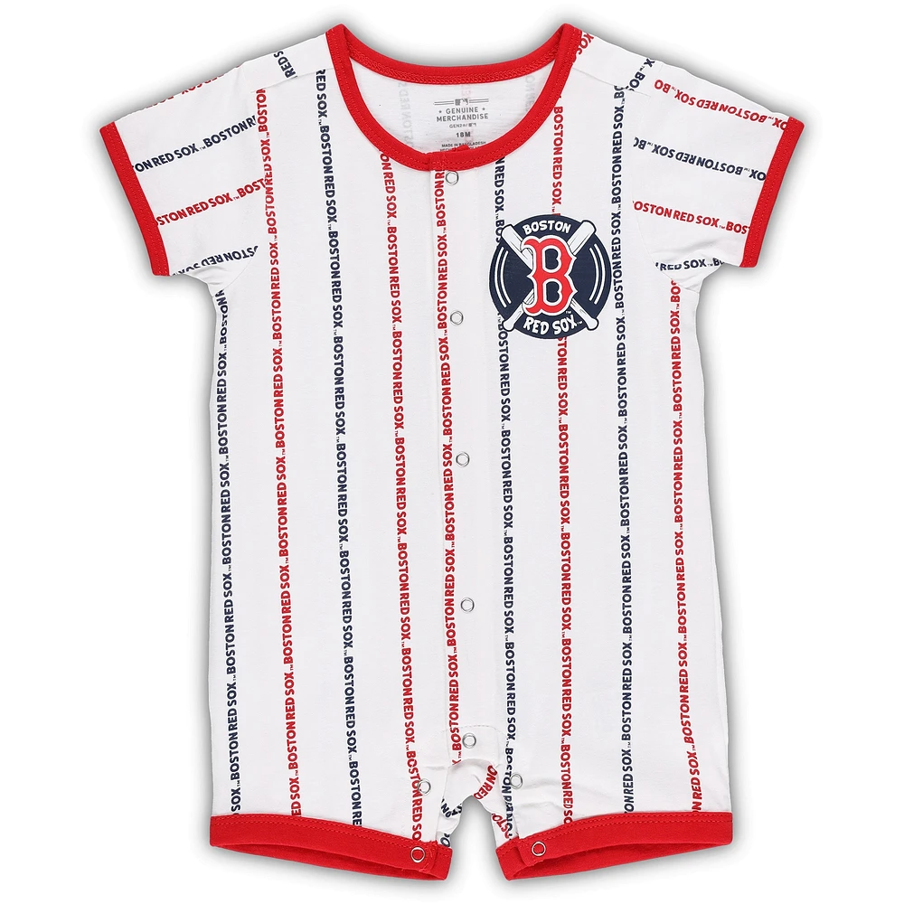 Infant White Boston Red Sox Ball Hitter Coverall