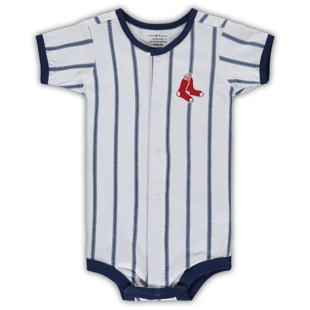 Lids Boston Red Sox Infant Pinstripe Power Hitter Coverall - White