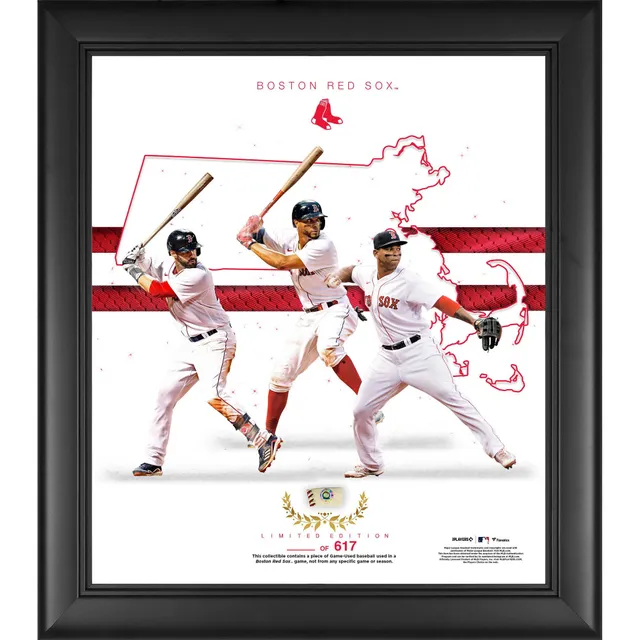 J.D. Martinez Boston Red Sox Autographed Baseball & Mahogany Display Case