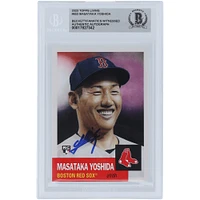 Masataka Yoshida Boston Red Sox autographié 2023 Topps Living #653 Beckett Fanatics Witnessed Rookie Card authentifié