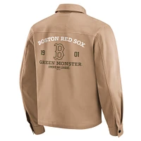 Men's Darius Rucker Collection by Fanatics  Tan Boston Red Sox Distressed Washed Full-Zip Jacket