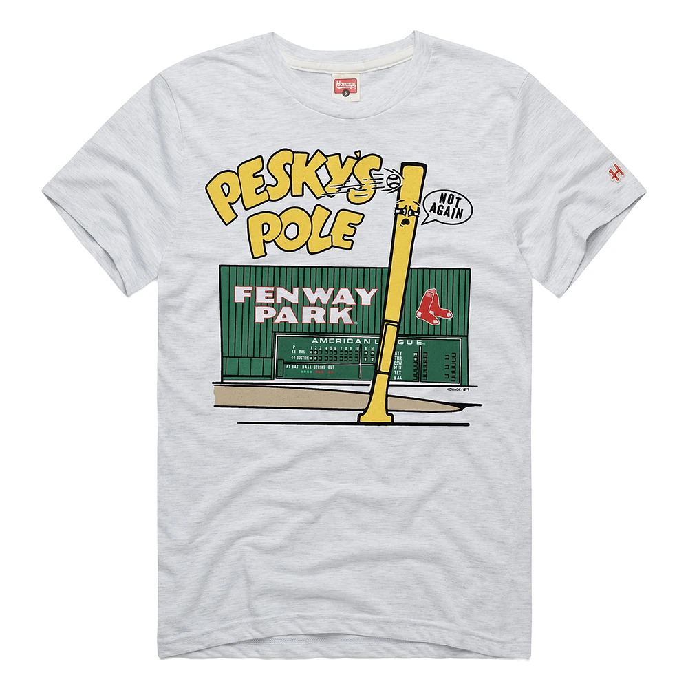 T-shirt Hyper Local Tri-Blend Hommage Ash pour homme des Boston Red Sox