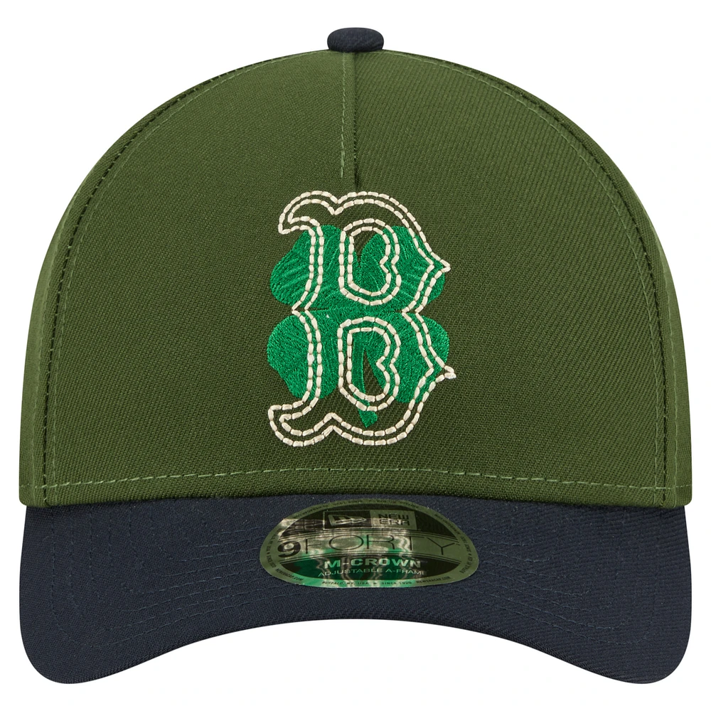 Casquette ajustable 9FORTY A-Frame Boston Red Sox City Feature vert foncé New Era pour homme