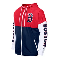 Men's New Era  Navy/Red Boston Red Sox Color Block Full-Zip Hoodie Windbreaker