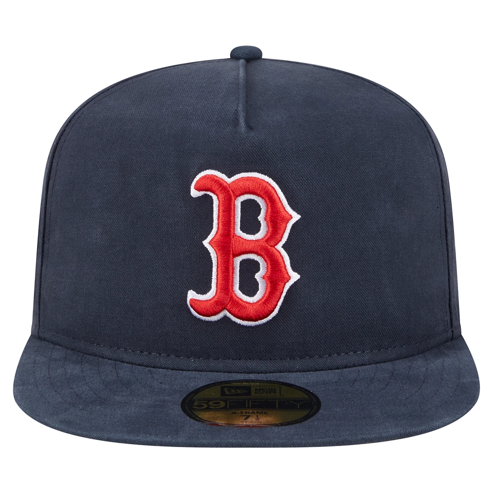 Men's New Era  Navy Boston Red Sox Championship Side Flag A-Frame 59FIFTY Fitted Hat