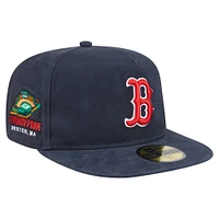 Men's New Era  Navy Boston Red Sox Championship Side Flag A-Frame 59FIFTY Fitted Hat