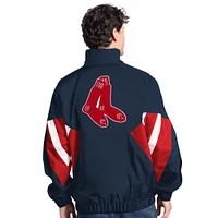 Men's Starter  Navy Boston Red Sox Cooperstown Chief Half-Zip Pullover