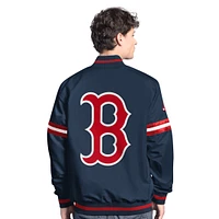 Men's Starter  Navy Boston Red Sox Scout Full-Snap Varsity Jacket