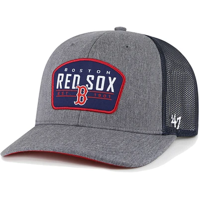 Casquette '47 Charcoal Boston Red Sox Slate Trucker Snapback pour homme