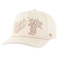 Casquette réglable avec attelage de corde neutre Wave Boston Red Sox '47 crème pour hommes