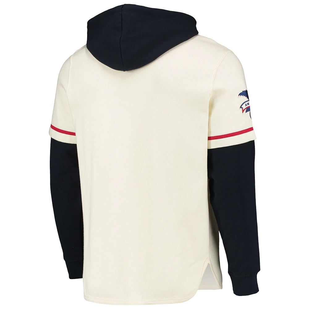 Men's '47 Cream Boston Red Sox Trifecta Shortstop Pullover Hoodie