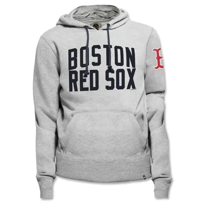 Boston Red Sox Antigua Victory Pullover Hoodie - Heathered Gray