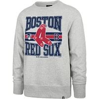 Men's '47  Gray Boston Red Sox Letters Headline Pullover Sweatshirt