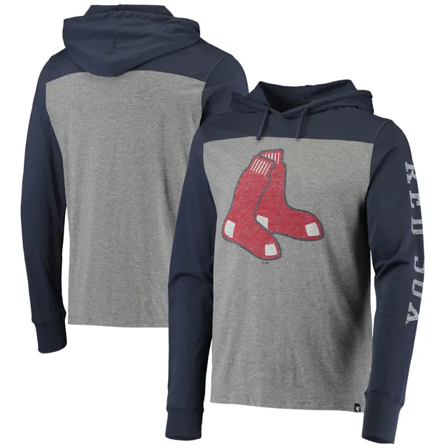 Boston Red Sox Antigua Victory Pullover Hoodie - Heathered Gray