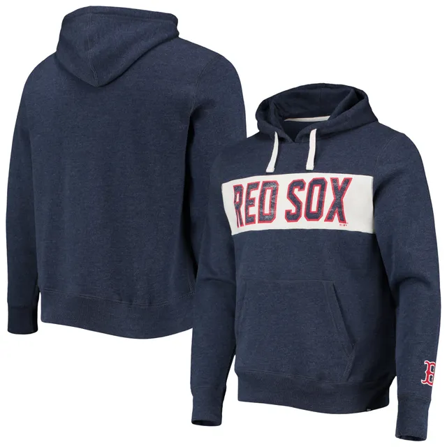 Profile Men's Heather Gray/Navy Boston Red Sox Big & Tall Raglan Hoodie Full-Zip Sweatshirt