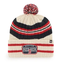 Bonnet en tricot à revers avec écusson des Boston Red Sox pour hommes '47 Natural