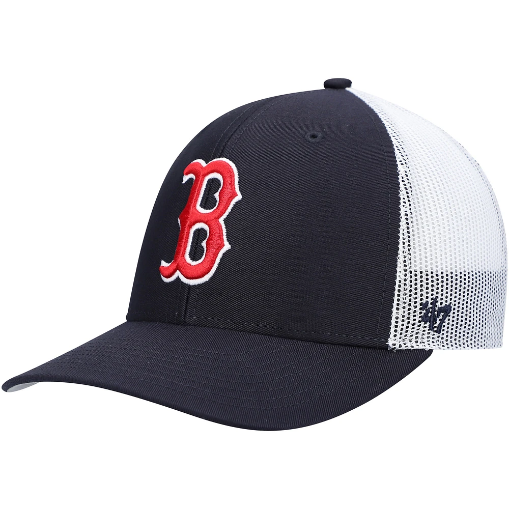 Men's '47 Navy/White Boston Red Sox Primary Logo Trucker Snapback Hat