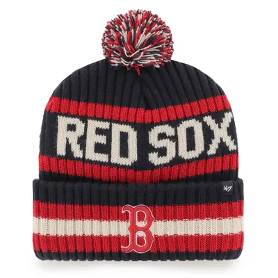 Boston Red Sox '47 Bering Cuffed Knit Hat with Pom - Navy
