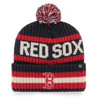 Bonnet homme 47 Boston Red Sox Bering en tricot à revers avec pompon bleu marine