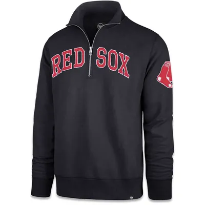 Men's '47 Navy Boston Red Sox Interstate Pullover Sweatshirt