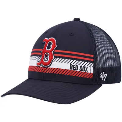 47 Brand Men's Navy, White Boston Red Sox Burgess Trucker Snapback Hat