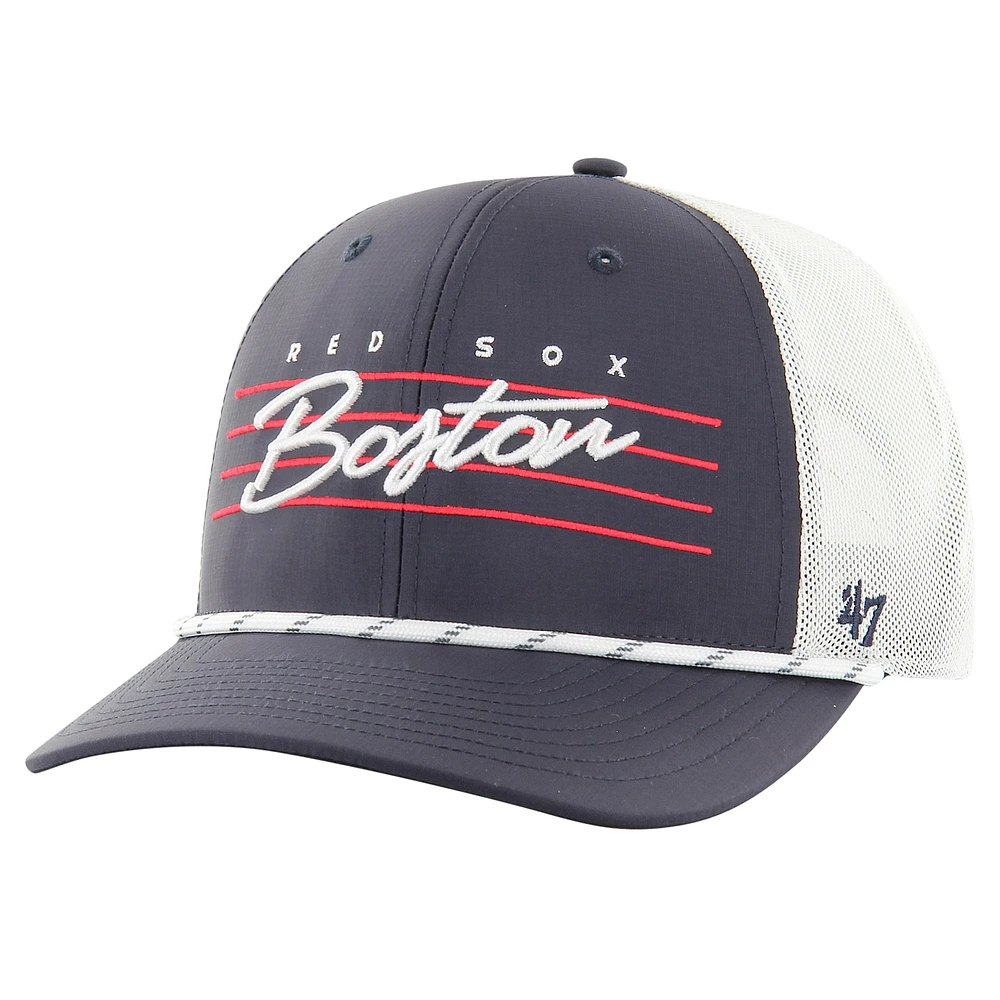 Casquette ajustable pour homme Boston Red Sox Downburst Trucker '47 bleu marine