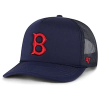 Men's '47 Navy Boston Red Sox Foam Logo Trucker Adjustable Hat