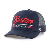 Casquette ajustable pour homme '47 Boston Red Sox Garner Trucker bleu marine