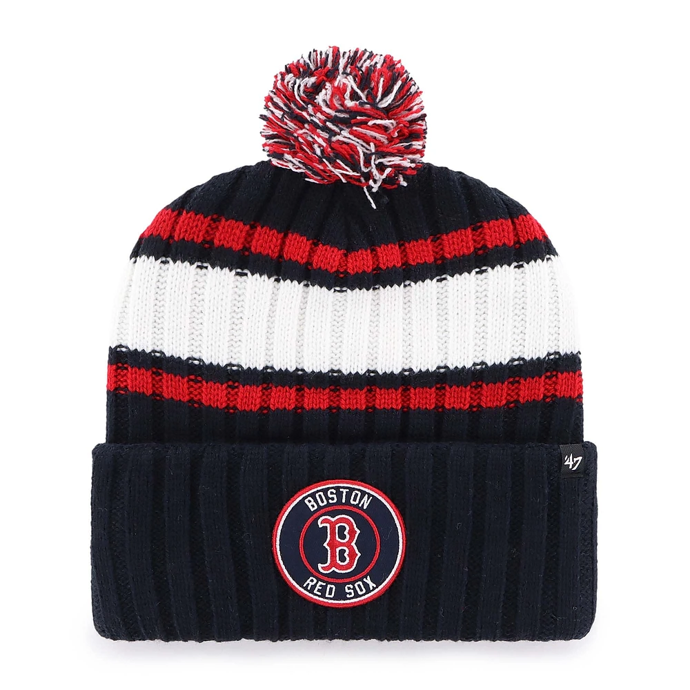 Bonnet en tricot à revers et pompon Boston Red Sox bleu marine pour homme '47