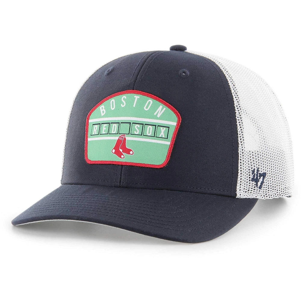 Casquette réglable de camionneur avec patch régional rétro '47 Navy Boston Red Sox pour hommes