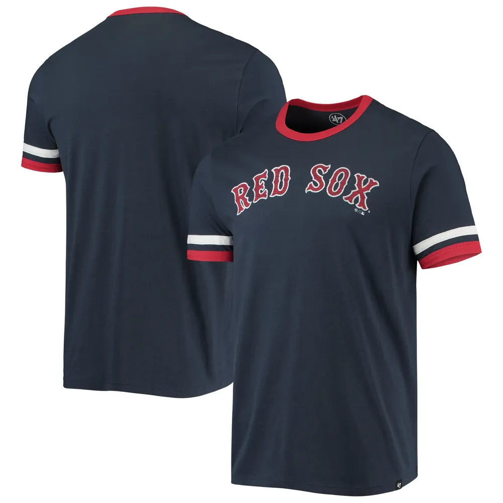 STITCHES Men's Stitches Heathered Navy Boston Red Sox Raglan T-Shirt