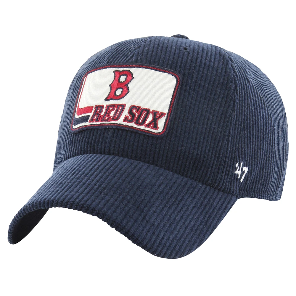 Chapeau réglable en velours côtelé Clean Up de la collection Wax Pack '47 Navy Boston Red Sox pour hommes