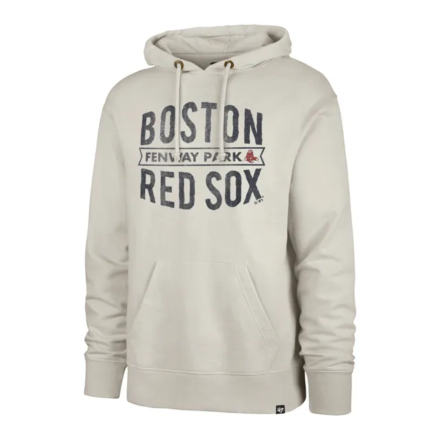 Men's Antigua Heathered Gray Boston Red Sox Victory Pullover Hoodie